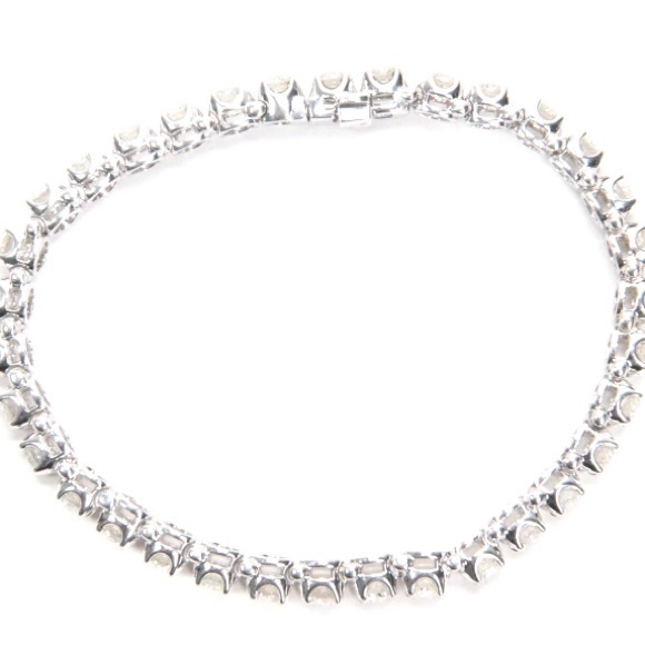 JWBR 14K White Gold 7.00ctw Natural Diamond Tennis Bracelet - Picture 2 of 8